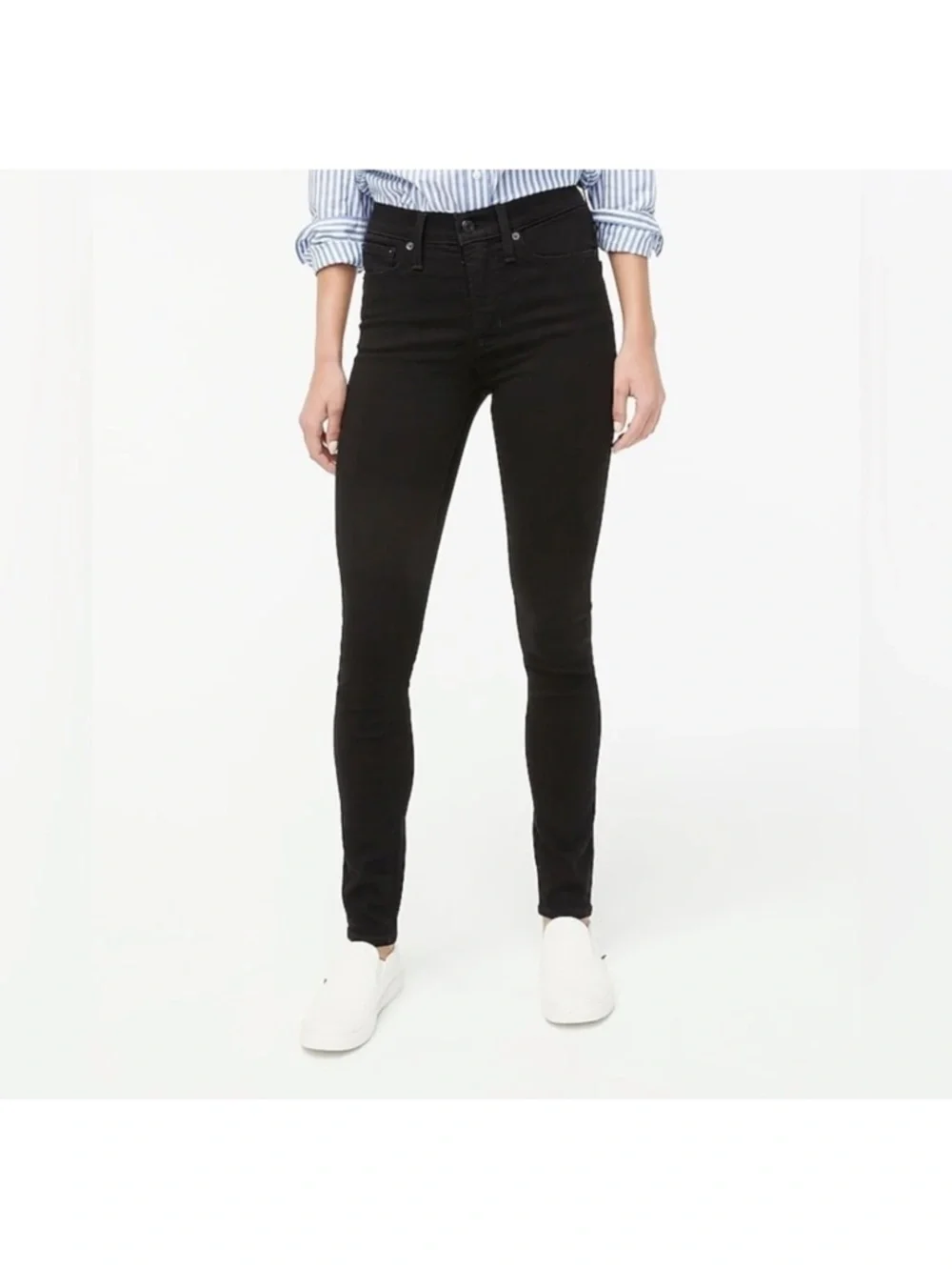 J. Crew Black Cropped Slim Ankle Jeans Size 29